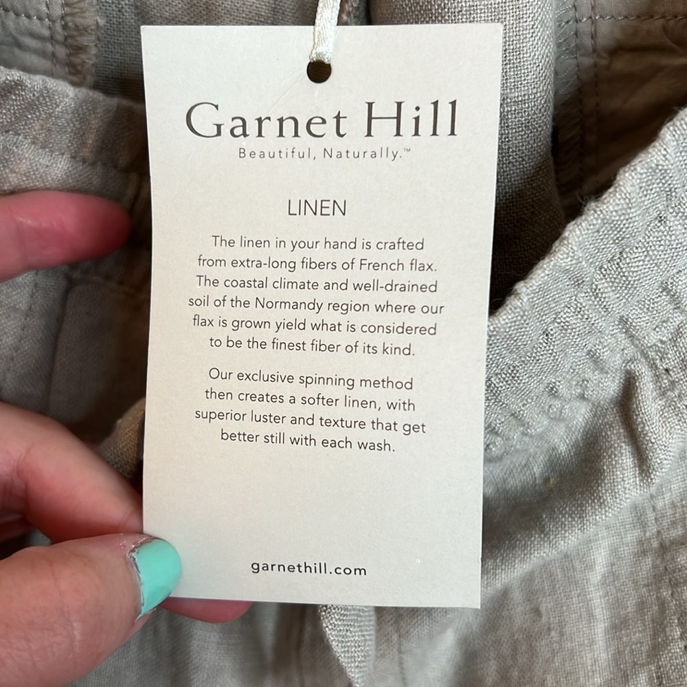 NWT! Garnet Hill Coastal Linen Shorts – 4" inseam - Picture 6 of 8